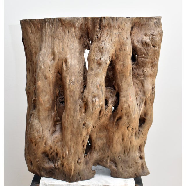 Early 20th Century Antique Japanese Burl Vessel For Sale - Image 5 of 7