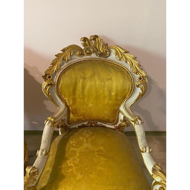 French Sofa, Armchairs and Table, Late 19th Century, Set of 4 For Sale - Image 13 of 18