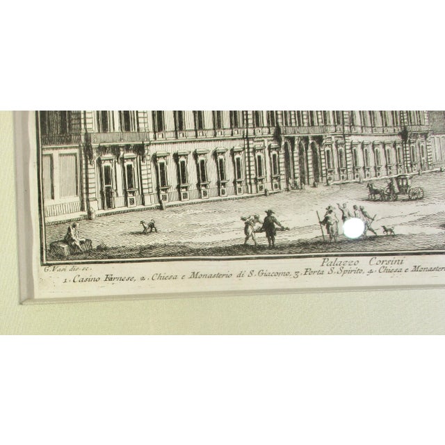 Traditional Etching of Palazzo Corsini 18th Century For Sale - Image 3 of 6