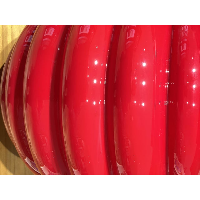 Red Venini Murano Glass Vase by Napoleone Martinuzzi, 2006 For Sale - Image 8 of 10