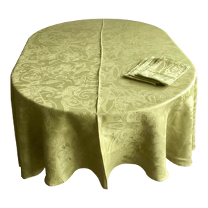 1990s Le Jacquard Français Primrose Bordier Linen Table Cloth With 4 Napkins