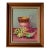 1970s Vintage Je. Ann Still Life Oil on Canvas Board Painting – Framed For Sale