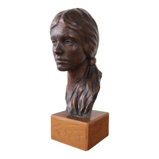 1972 Harvey Schor Bust of a Young Woman For Sale