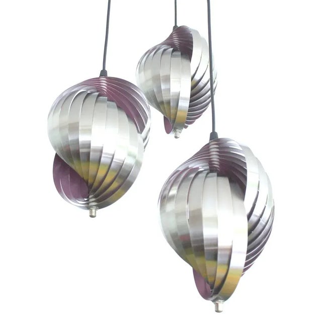 Vintage Space Age Pendant Light from Lyfa, 1970s For Sale - Image 6 of 17