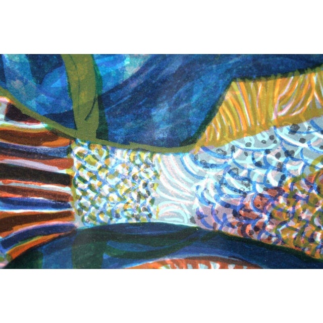 Judith Bledsoe Pisces Zodiac Hand Signed Contemporary Lithograph 108/250 Framed For Sale In Detroit - Image 6 of 11