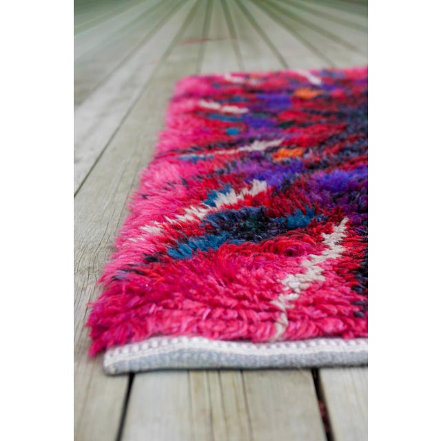 Swedish Tibet Rya Rug with Flower by Jagarz for Rya For Sale - Image 4 of 14