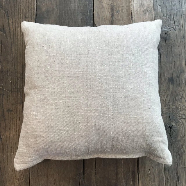 French Pair of French Linen Pillows For Sale - Image 3 of 7