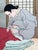 Framed Woodblock Print La Lettre du Fils Coree Early Version by Paul Jacoulet For Sale - Image 10 of 15
