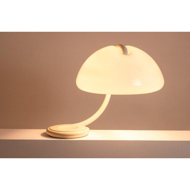 White White Serpente Table Lamp by Elio Martinelli, 1960s For Sale - Image 8 of 10