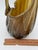 Mid Century Murano Amber Art Glass Aventurine Gold Flecks Vase Basket Handled For Sale - Image 11 of 11