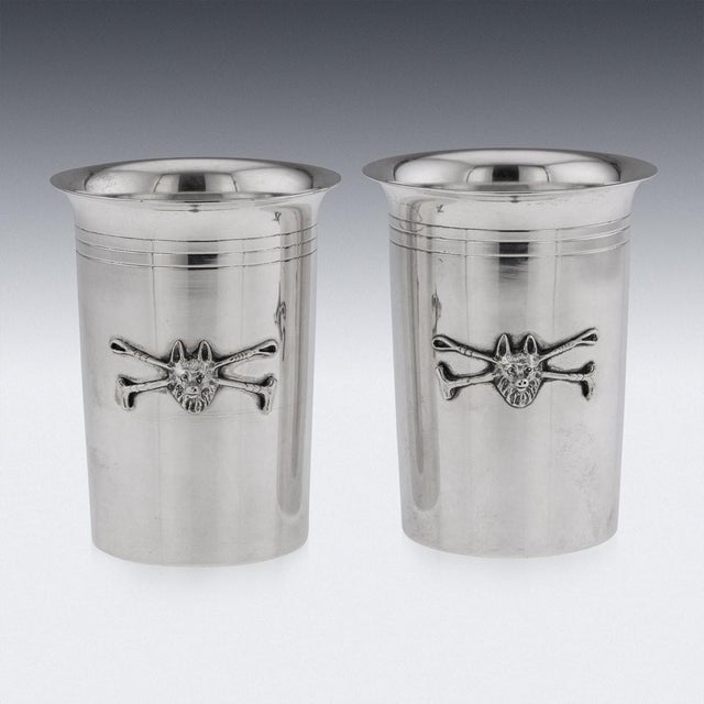 Vintage 20th Century Italian Silver Beakers by Gucci, 1980s, Set of 2 For Sale - Image 12 of 13