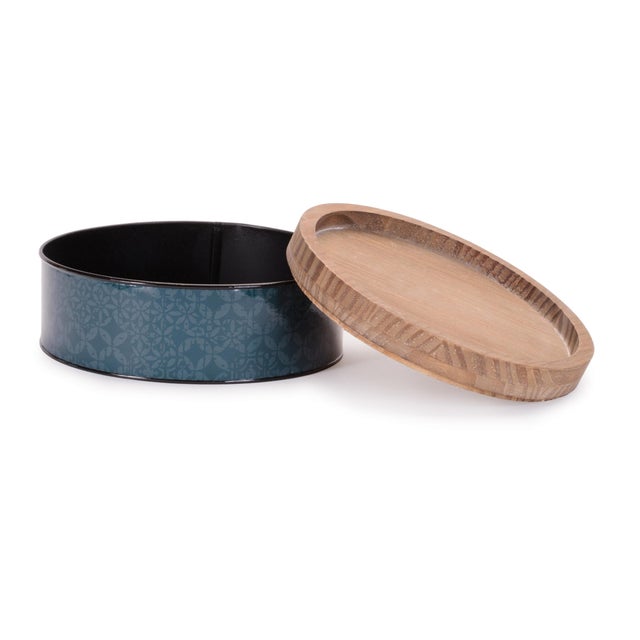 2020s Blue Canisters (Set of 2) For Sale - Image 5 of 5