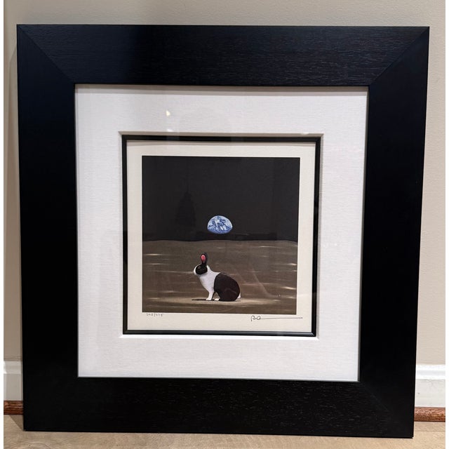 Robert Deyber ‘Hare Out of Place 1’ Signed Numbered Framed Lithograph Whimsical Contemporary For Sale - Image 4 of 8