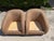 Vintage Milo Baughman Style Sculptural Swivel Barrel Lounge Chairs by Classic Gallery, Pair For Sale - Image 10 of 15
