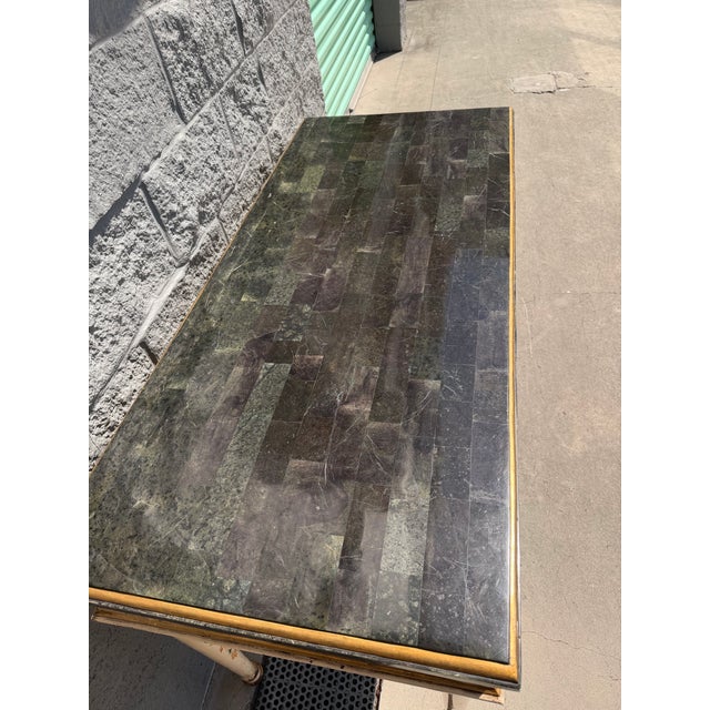 1990s Vintage Venetian-Style Crème Peinte and Polychrome Console Table For Sale - Image 5 of 9