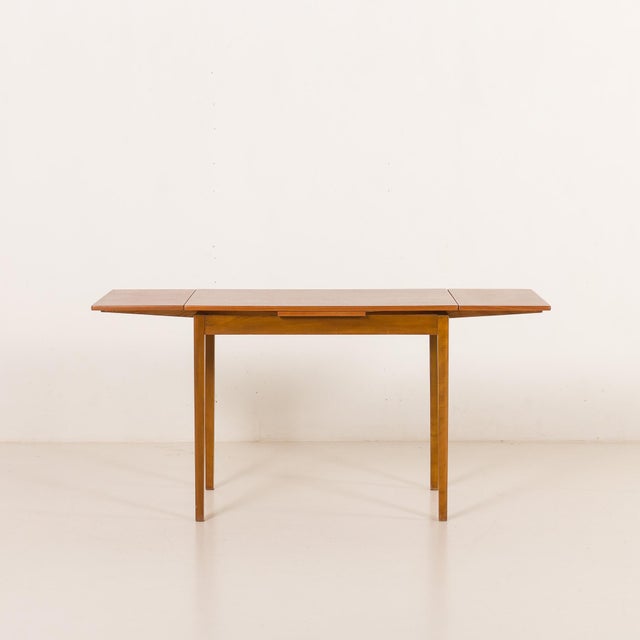 Brown Small Danish Extension Table in Teak, 1970s For Sale - Image 8 of 10