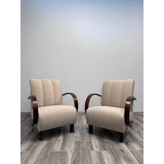 Set of Armchairs attributed to Jindrich Halabala for Up Závody, 1960s For Sale - Image 14 of 18