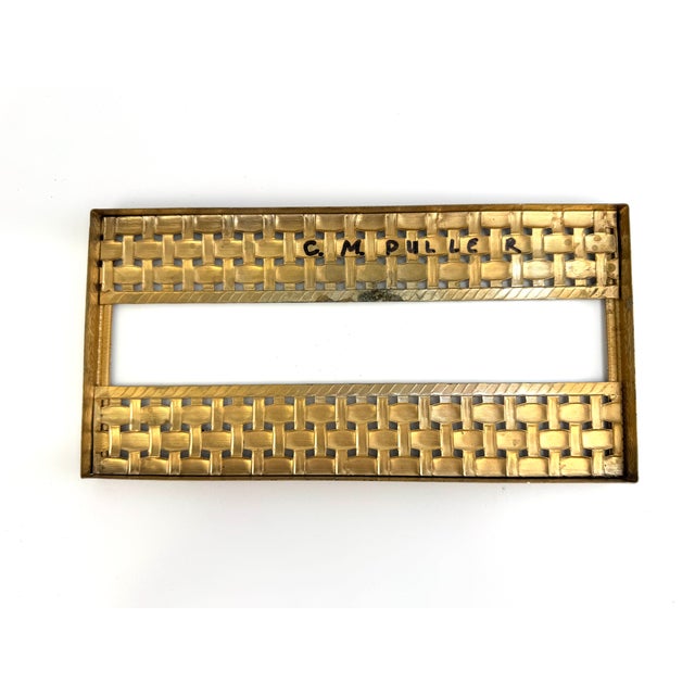 Vintage Hollywood Regency Gold-Tone Basket Weave Tissue Box & Guest Towel Holder For Sale - Image 12 of 12