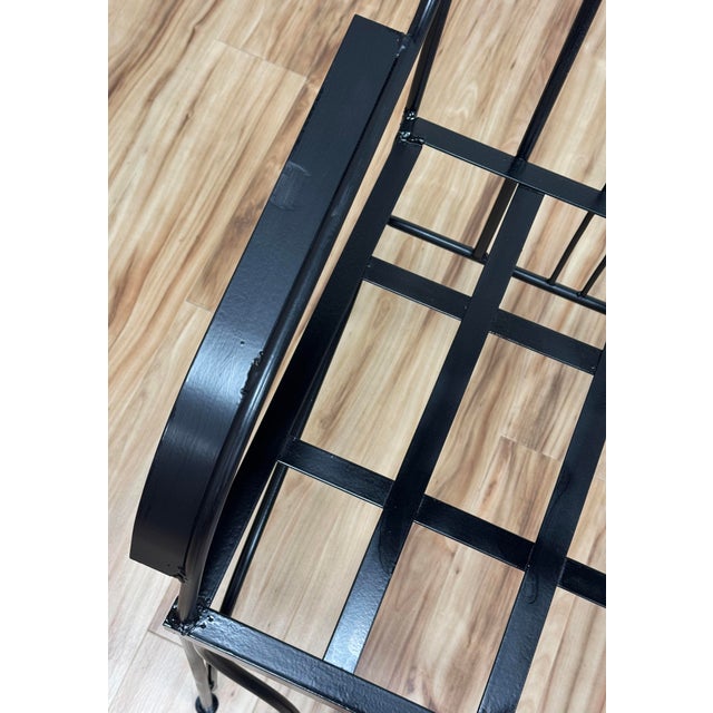 Vintage Substantial Wrought Iron Throne Chairs, a Pair For Sale - Image 10 of 15