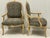 1970s Italian Carved Faux Bois Cerused Bergère Chairs in Zebra Fabric - Pair For Sale - Image 5 of 7