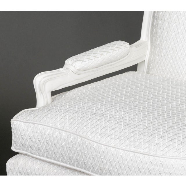 French Louis XV Style White Painted Chairs, 2 For Sale - Image 3 of 8