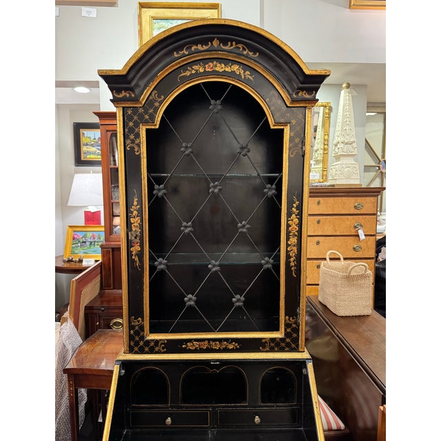 Mid 20th Century Italian Hand Painted Secretary Desk For Sale - Image 4 of 12