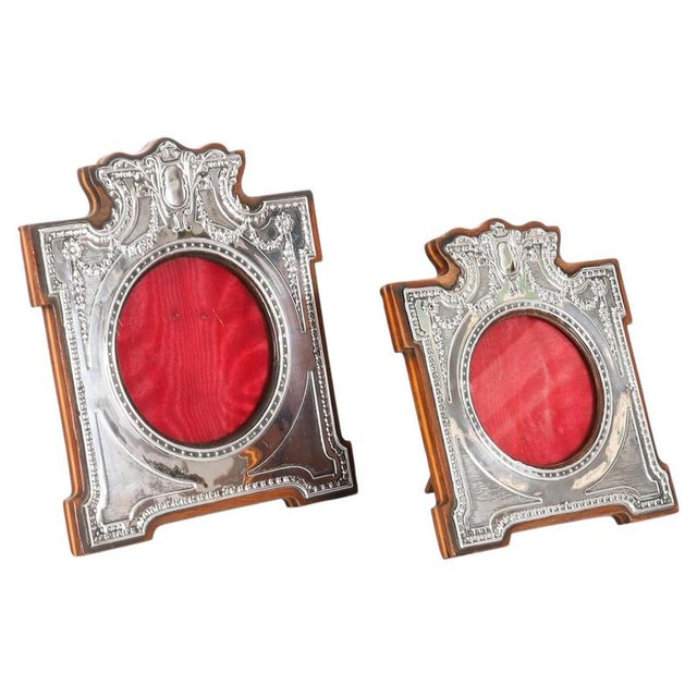 Antique Sterling Silver Photo Frames, 1890s, Set of 2 For Sale - Image 18 of 18