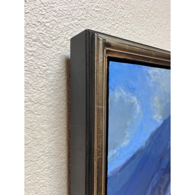 Blue Music on the Mountain by Seth Winegar | Oil on Board Aspen Mountain Landscape For Sale - Image 8 of 8
