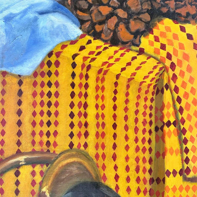 Realism Vintage Expressionist Still Life With Kettle and Pinecones, Oil on Canvas For Sale - Image 3 of 5