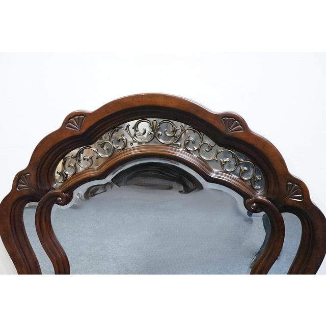 Aico Michael Amini Romanza Collection Old World Baroque 51" Mirror - Deep Claret Finish 74060-56 For Sale - Image 4 of 8