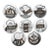 Piero Fornasetti Ceramic Wine & Liquor Coasters, Vini E Liquori Pattern For Sale
