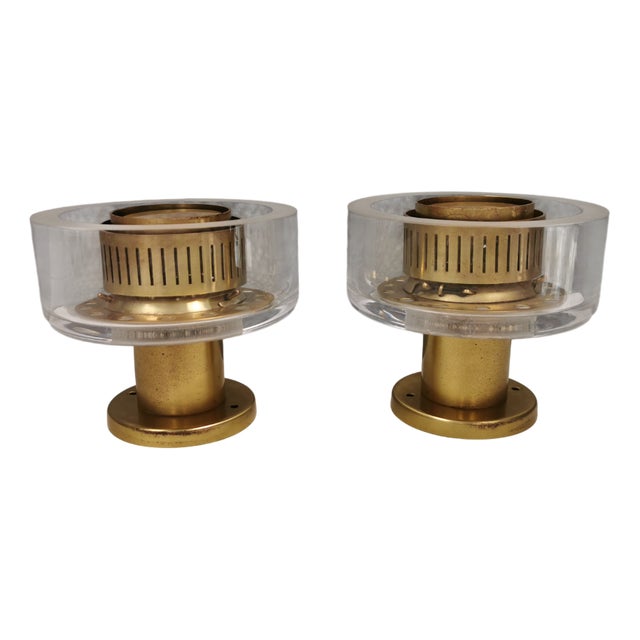 The Father of the Famous Saga Wall Lamps by Kay Kørbing for M/S England Ferry, 1963-1964, Set of 2 For Sale