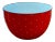 Mid-Century Ampleur Ejiry Red & White Enamel Bowl For Sale