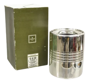 Vintage Christofle Modern Silver Plated Glacette Champagne Wine Chiller Ice Bucket With Box