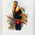Scarlet 1960s French Ornithological Bird Lithographs Macaw & Toucan in Large Faux Bamboo Frames Reproduction Print - A Pair For Sale - Image 8 of 12