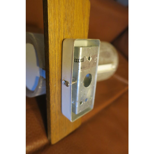 Frosted Crackled Glass and Teak Wall Lights from Doria, 1960s, Set of 2 For Sale - Image 6 of 8