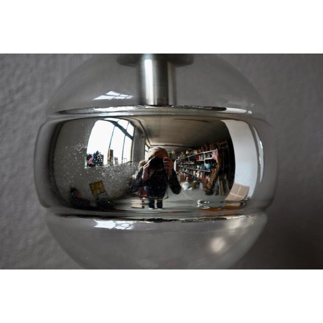 Large Silver Glass Ball Pendant from Peill & Putzler For Sale - Image 6 of 12