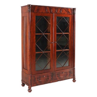 19th Century Mahogany Bookcase, 1850s For Sale