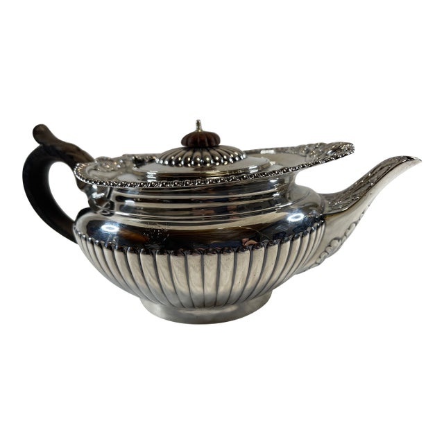 1899 Goldsmiths & Silversmiths Co Sterling Silver Large Milk Pitcher Cherub For Sale