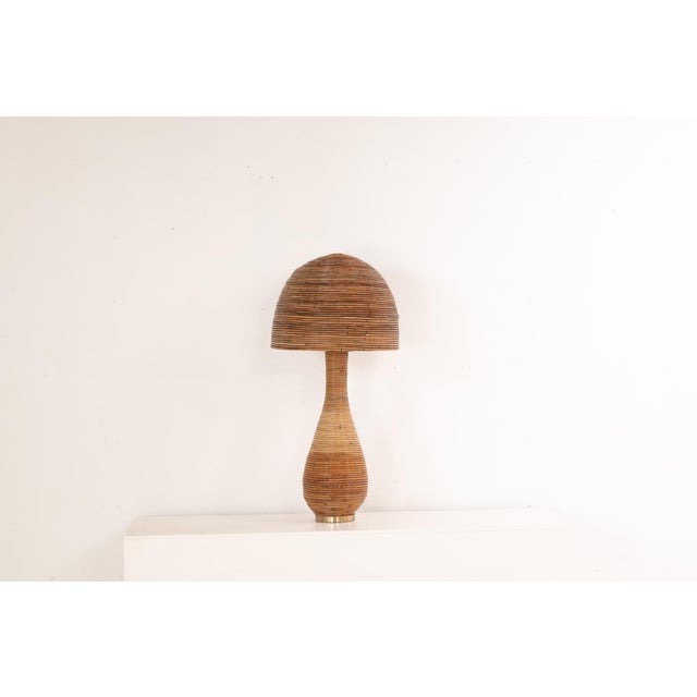 Organic Rattan Shroom 004 Table Lamp For Sale - Image 4 of 6