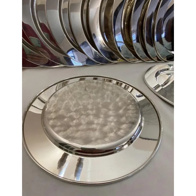 Italian Dinnerware Set in Silver 800, Set of 12 For Sale - Image 3 of 5