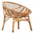 French Rattan Dish Armchair, 1960s For Sale