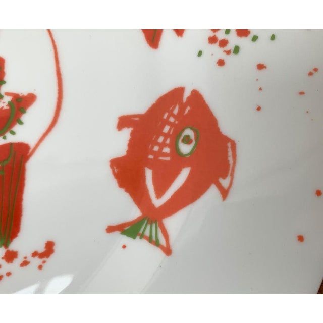 Vintage Postmodern Porcelain Plate with Subvention Decor by René Fehr for Lengsfeld Porzellan, 1990s For Sale - Image 6 of 14