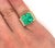 2000 - 2009 GIA Cert. 13 Carat Colombian Emerald Men's Ring in 18K Gold W/ Princess Diamonds, Size 8 For Sale - Image 5 of 11