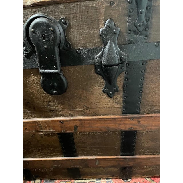 Tan Small Trunk in Oak For Sale - Image 8 of 16