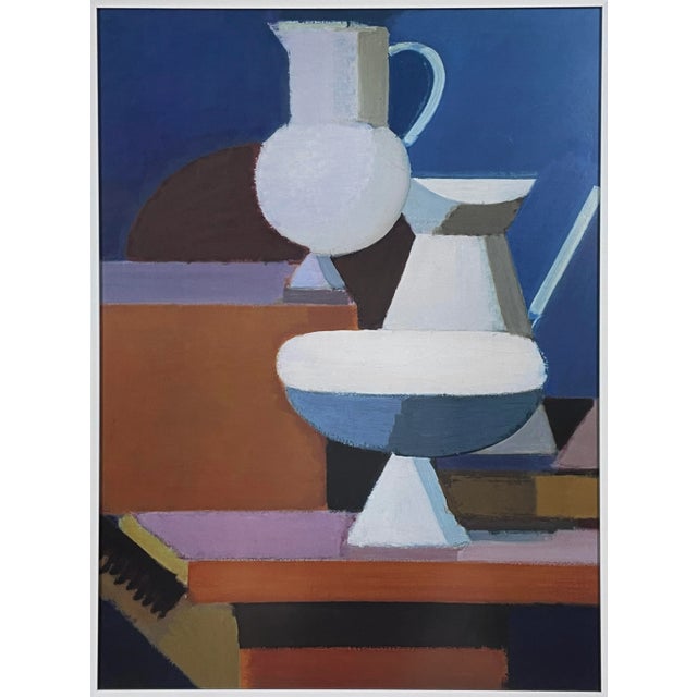 Mid 20th Century Vilhelm Lunstrøm (Danish, 1893-1950) - “Opstilling” Cubist Still Life Archival Print on Paper, Framed For Sale - Image 5 of 5