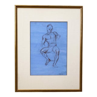Circa 1960 Vintage Academic Drawing For Sale