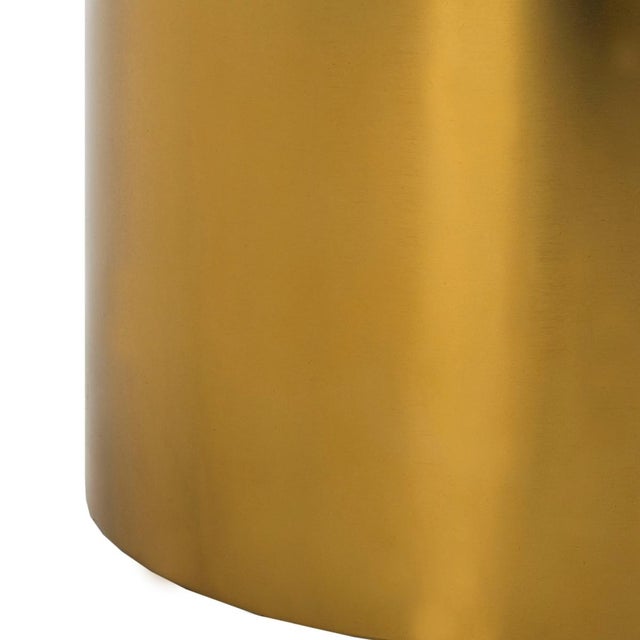 Early 21st Century Solstice Round Side Table in Black / Gold For Sale - Image 5 of 6