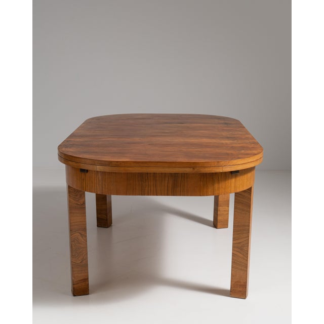 1920s Austrian Amber Top Quality Art Deco Extending Dining Table For Sale - Image 14 of 15