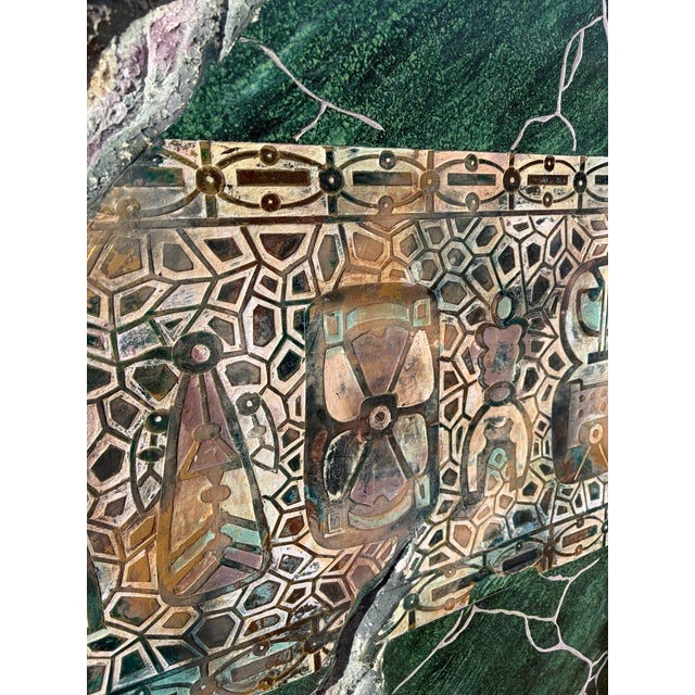 Post Modern Faux Marble Mesoamerican Inspired Wall Hanging Sculpture. Circa 1980s For Sale - Image 14 of 16